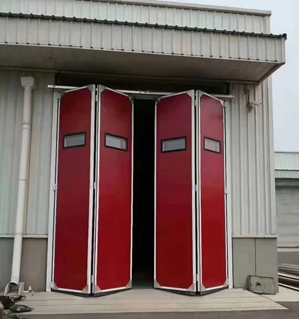 沙坡头工业折叠门在大型装配车间出入口的应用实例